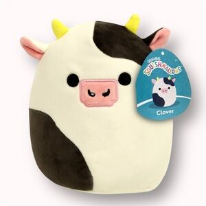 NWT 8" Cows Store exclusive Clover the cow Squishmallow